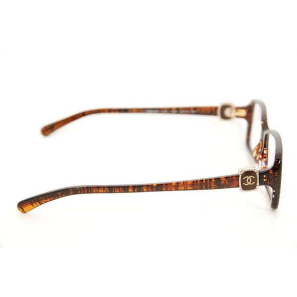 Rare Authentic Chanel Glasses 3185 c.1204 52mm Brown Tweed Frames Italy RX - Picture 4 of 7